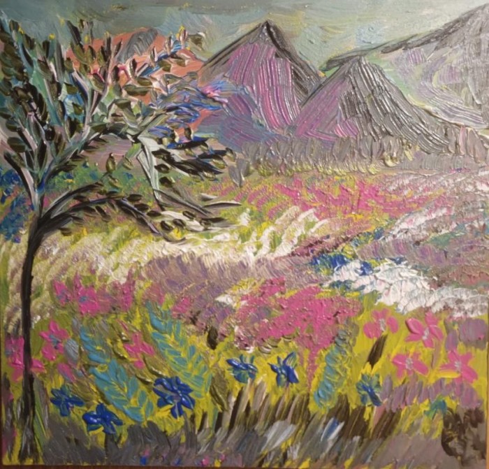 Pictura Peisaj Cu Flori 13