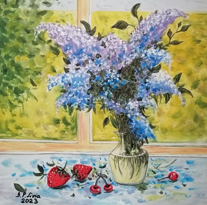 Pictura Liliac La Fereastra