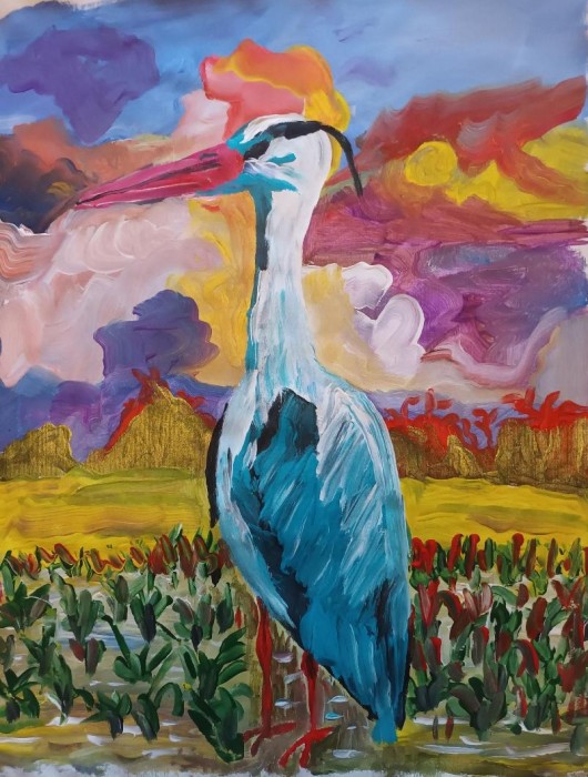 Pictura Peisaj Cu Cocori