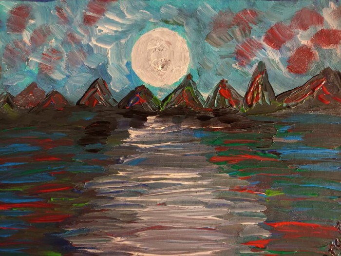 Pictura Peisaj Marin Abstract