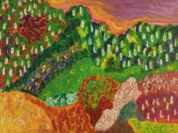 Pictura Peisaj De Toamna Abstract