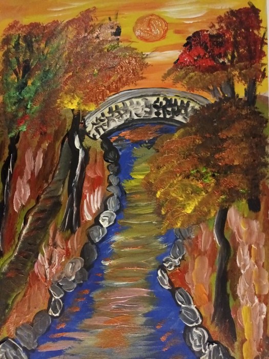 Pictura Peisaj Cu Un Pod