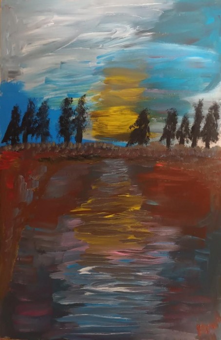 Pictura Peisaj Cu Brazi