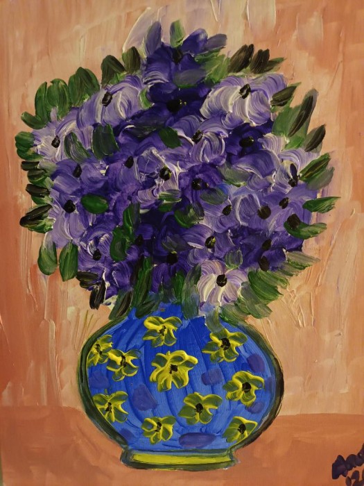 Pictura Vaza Cu Flori Mov