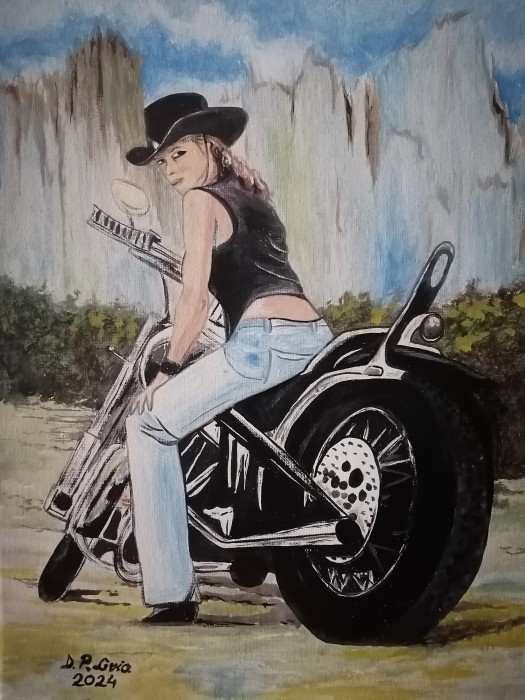 Pictura Motociclista Sexi