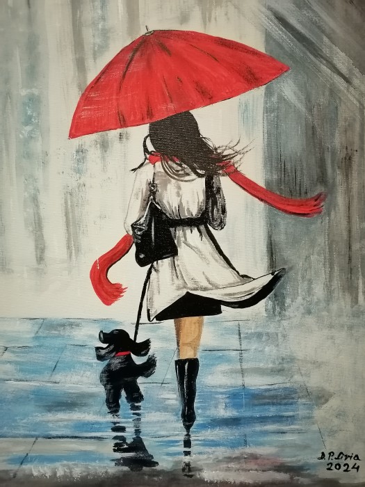 Pictura Umbrela Rosie