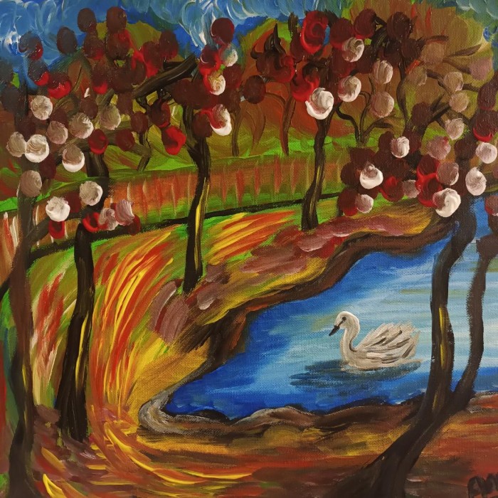 Pictura Peisaj Din Parc