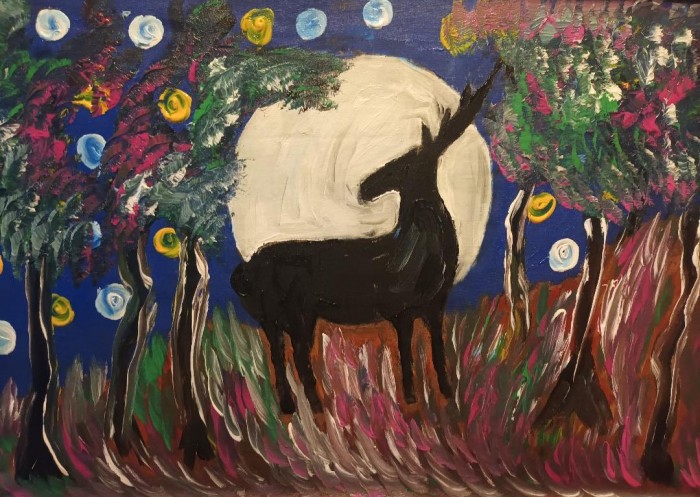 Pictura Luna Plina 2 - Peisaj Abstract