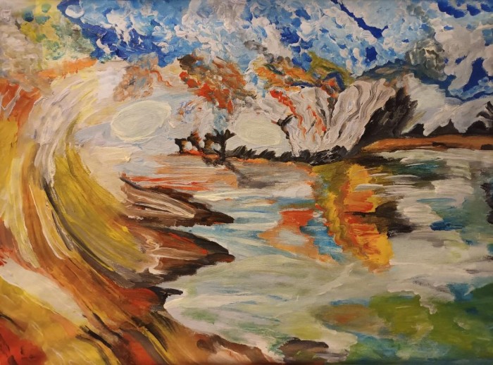 Pictura Peisaj Marin Abstract