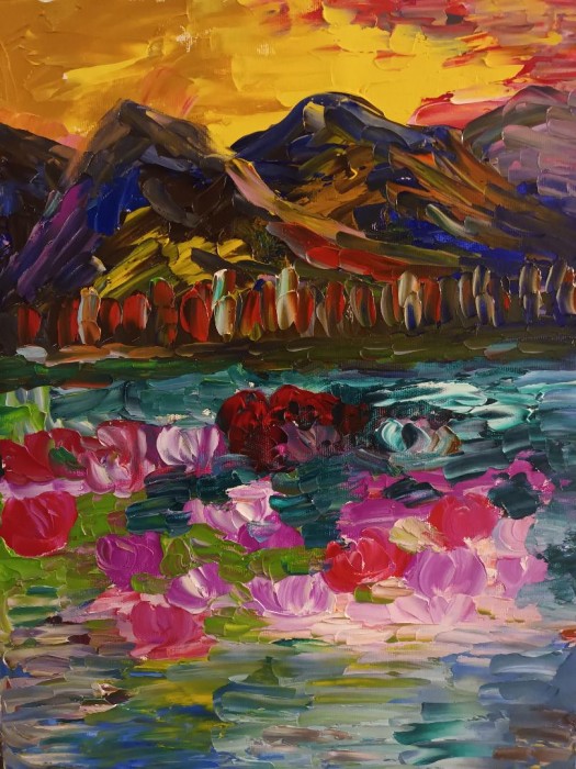 Pictura Peisaj Cu Nuferi