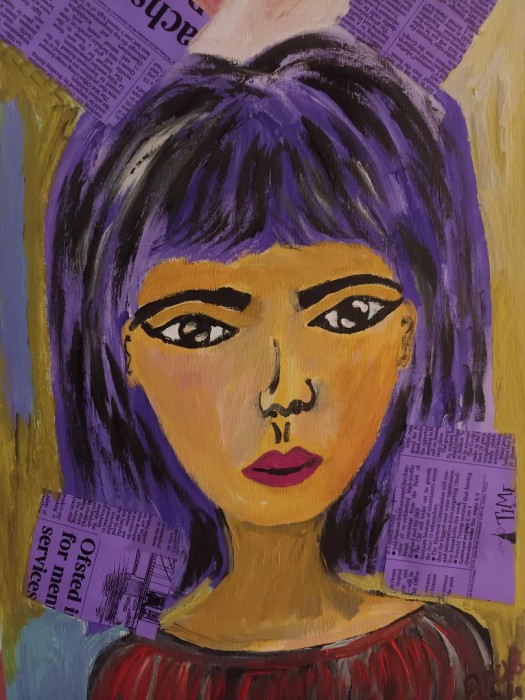 Pictura Purple Hair Girl