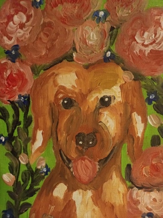Pictura Catel Cu Flori