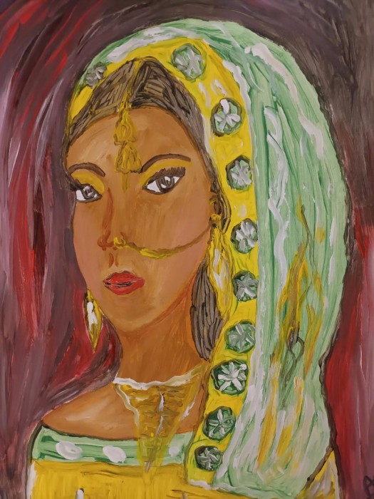 Pictura Portret De Indianca