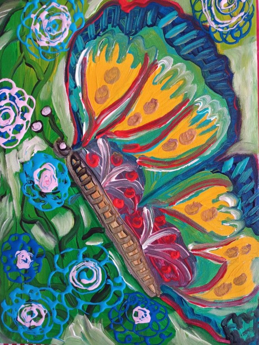 Pictura Butterfly With Flowers