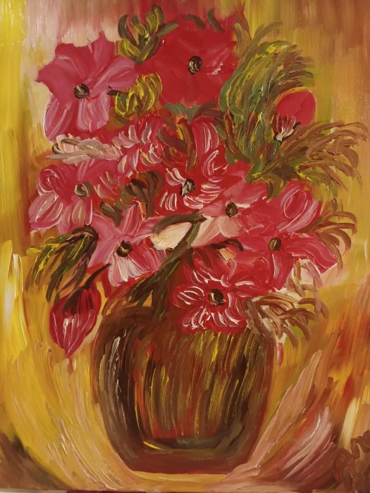 Pictura Flori Rosii 2