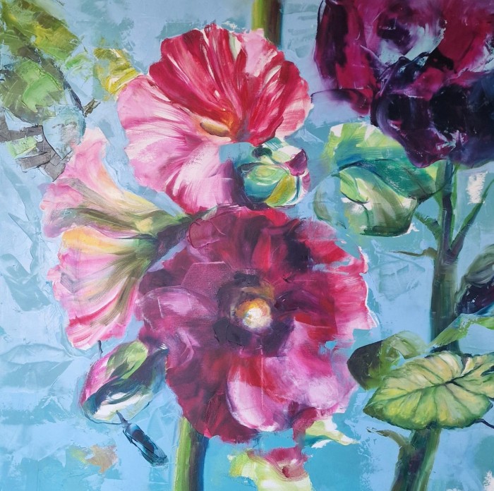 Pictura Flowers Against Blue