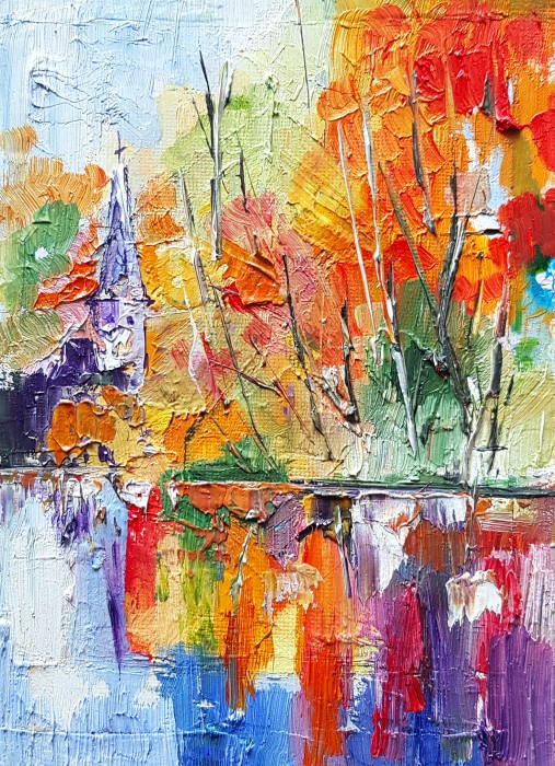 Pictura Toamna La Malul Lacului