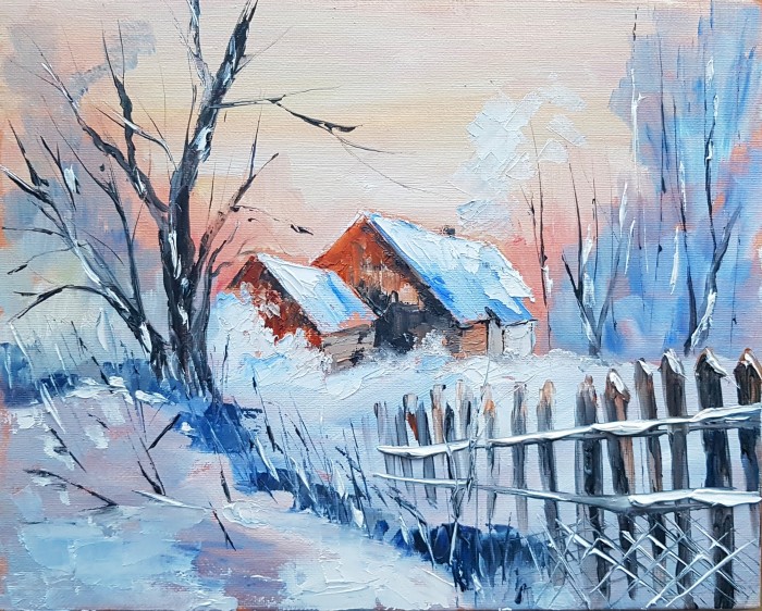 Pictura Apus De Zi, De Iarna...