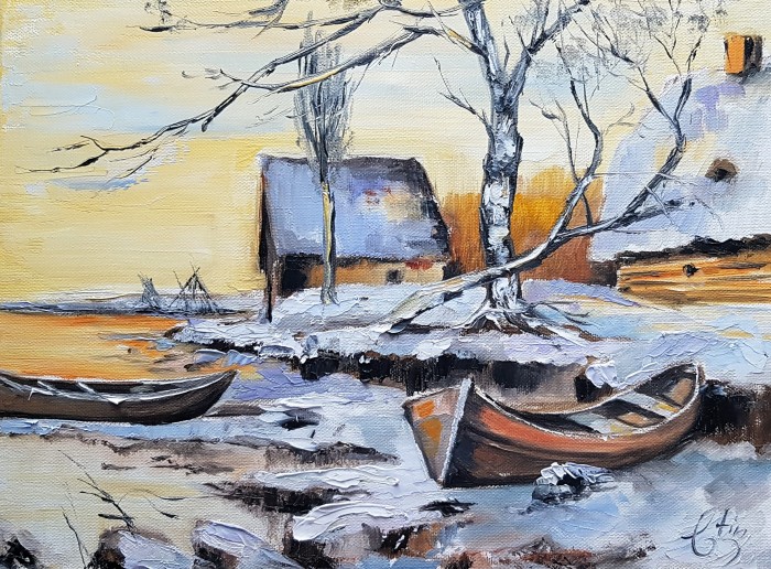 Pictura Apus De Soare-N Deltă