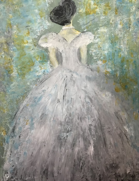 Pictura Fata Cu Rochie  Alba -The Girl In The White Dress