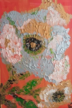 Floare Metalica Abstracta Mare Pictura
