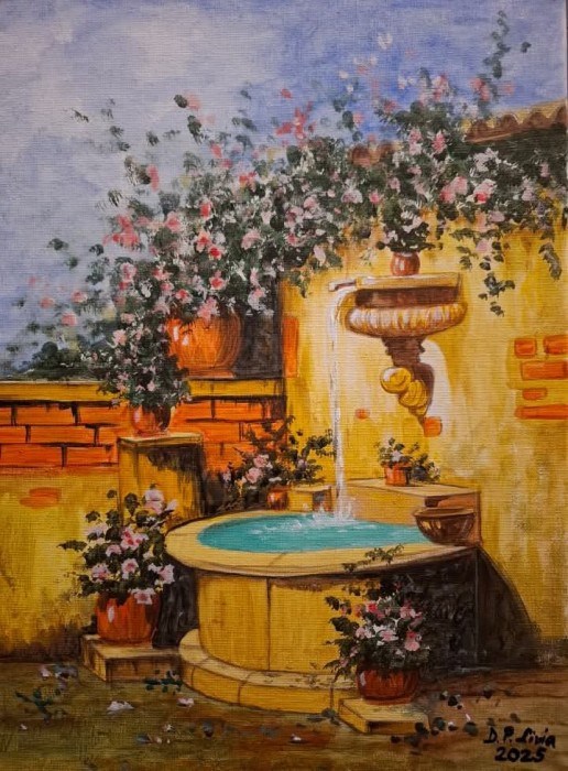 Pictura Fantana Din Gradina