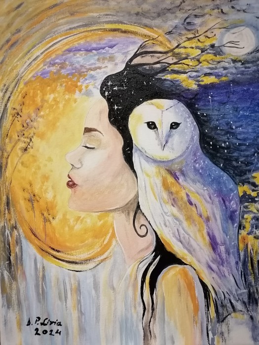 Pictura Femeia Cu Bufnita