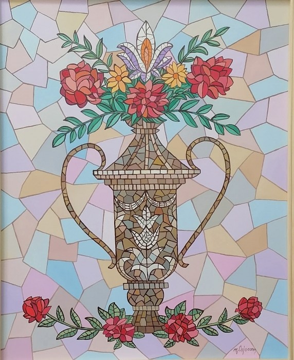 Pictura Vitraliu-Flori