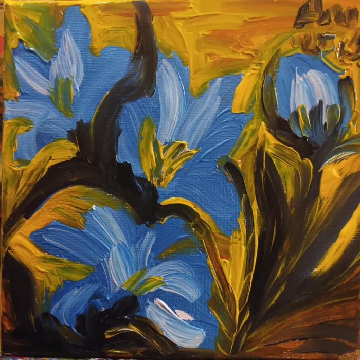 Pictura Flori Albastre 5