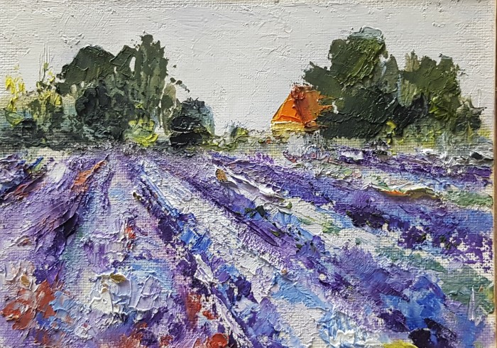 Pictura Casa Cu Lavanda