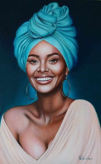 Pictura Femeia Cu Turban Turcoaz