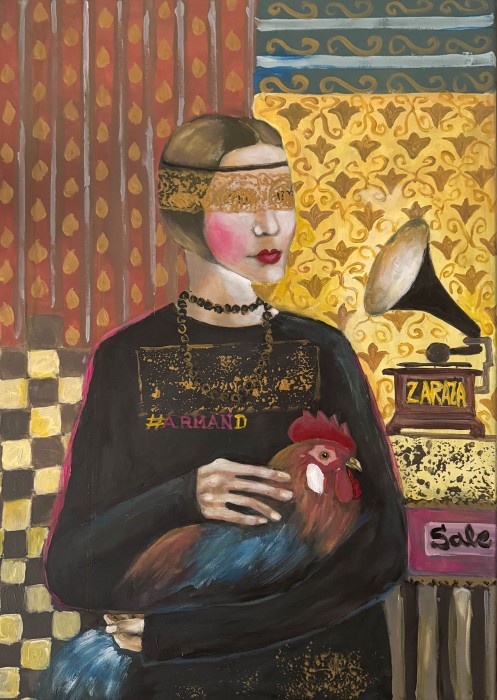 Pictura Dama Cu Cocosul