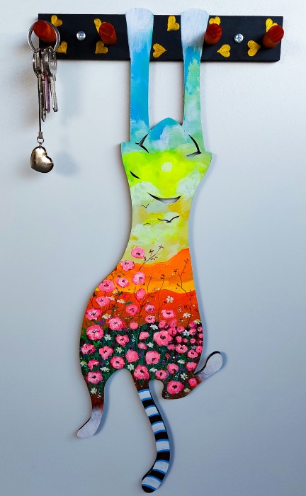 Pictura Cuier Pisica Pentru Chei Summer Serenade