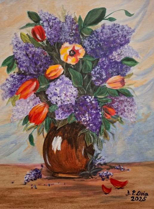 Pictura Lalele Si Liliac