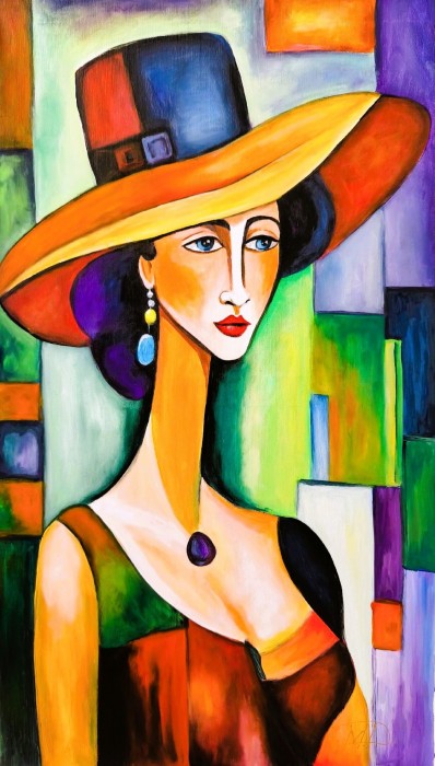 Pictura Delicate Lady With Emerald