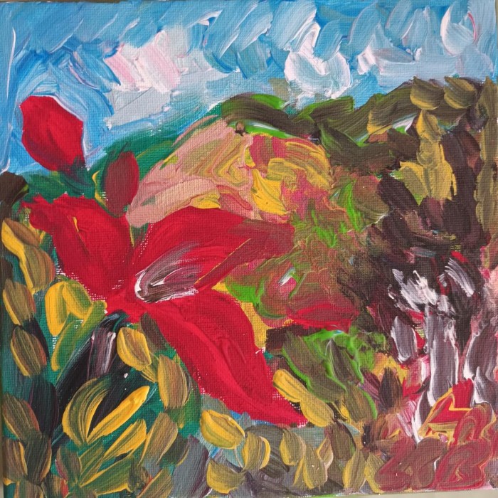 Pictura Floare Rosie