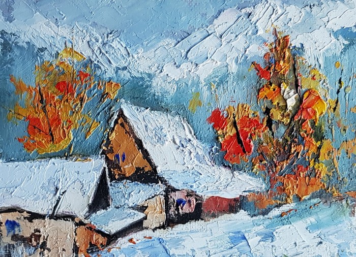 Pictura Iarna-N Munti