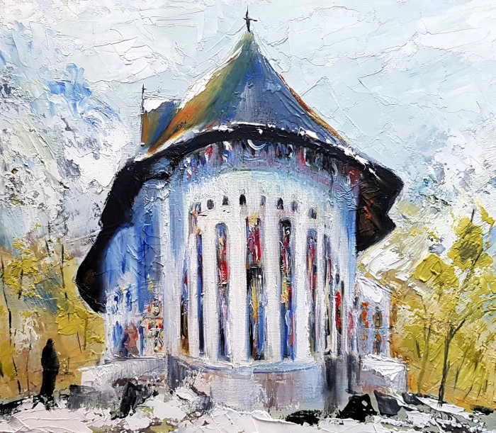 Pictura Prima Zăpadă, La Schit