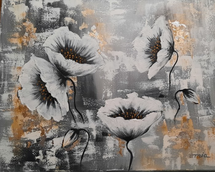 Pictura Maci Albi -Abstract