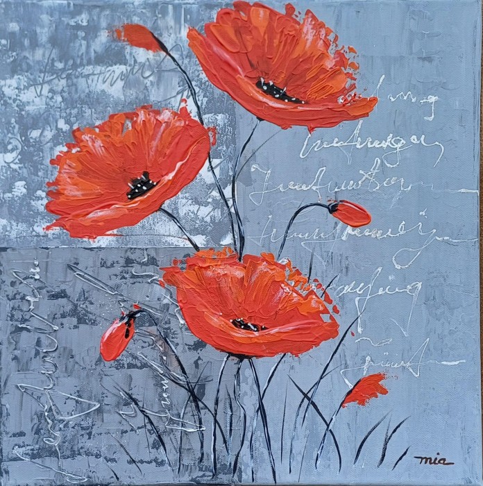 Pictura Maci Rosii - Abstract