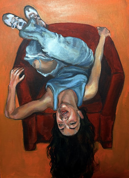 Pictura Fata În Albastru