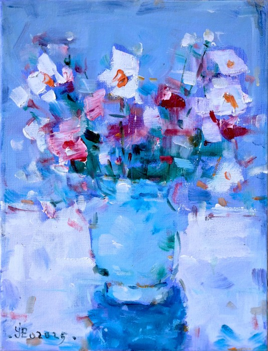 Pictura Vaza Albastra