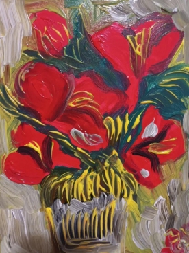 Vas Cu Maci 4 Pictura