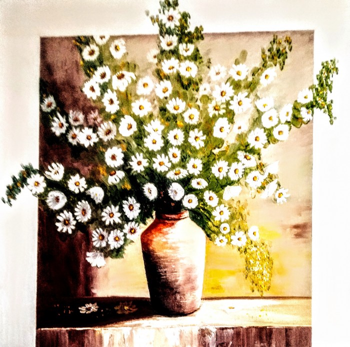 Pictura Vas Cu Margarete De Câmp