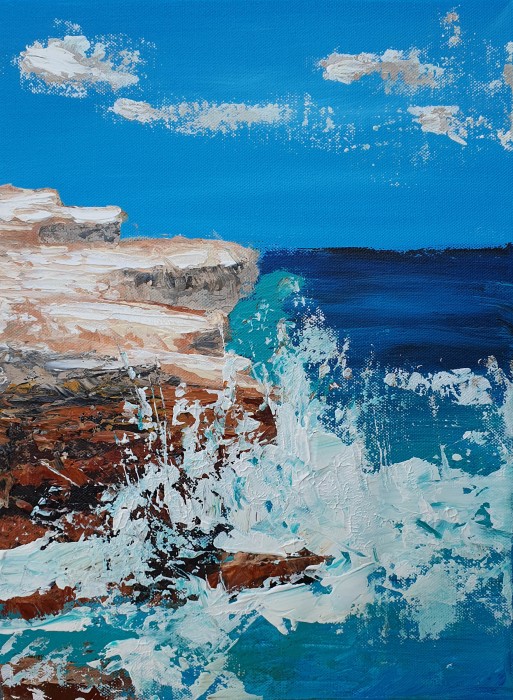 Pictura Waves On The Cliffs