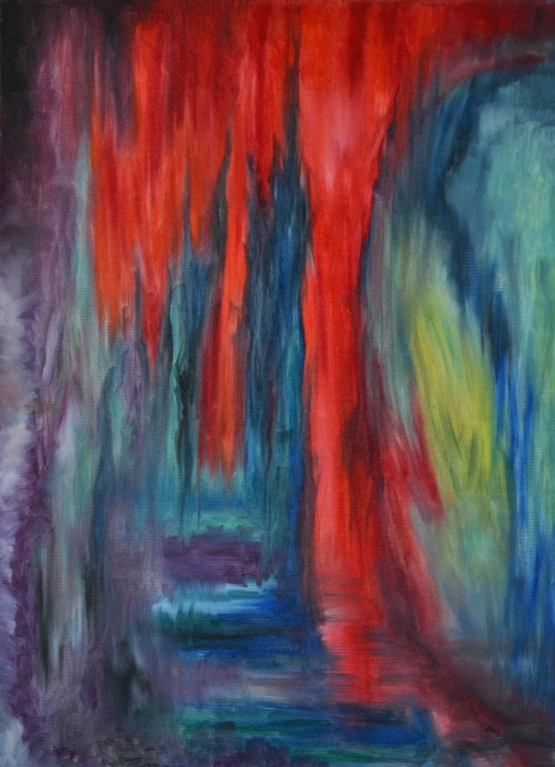 Pictura Red Waterfall