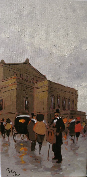 Pictura De Prin Vechiul Bucuresti, Teatrul National