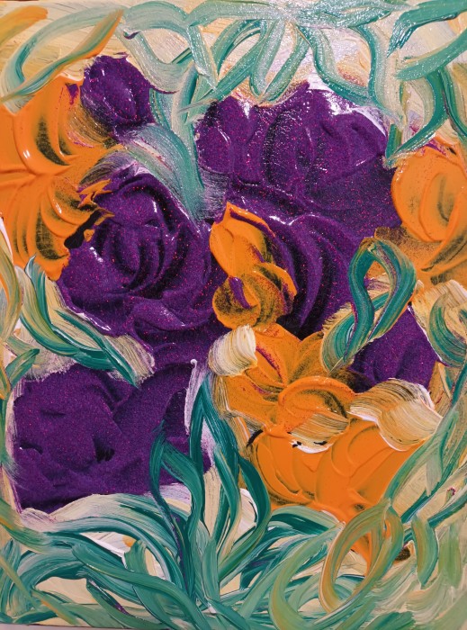 Pictura Flori Mov Si Galbene