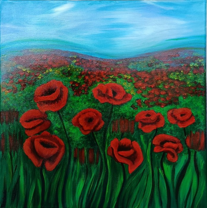 Pictura O Simfonie De Rosu: Maci