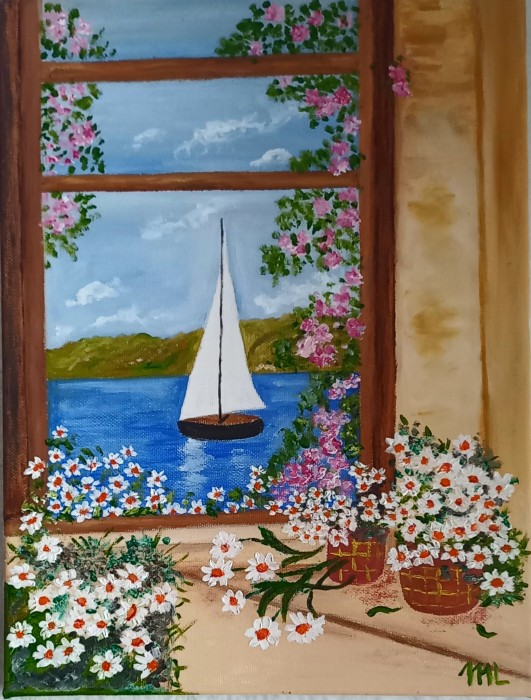 Pictura Mare Și Flori